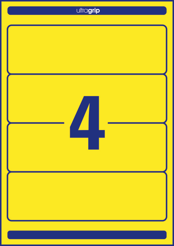 Etykiety na segregatory Avery Zweckform; A4, 100 ark./op., 61 x 192 mm, żółte - obrazek 2