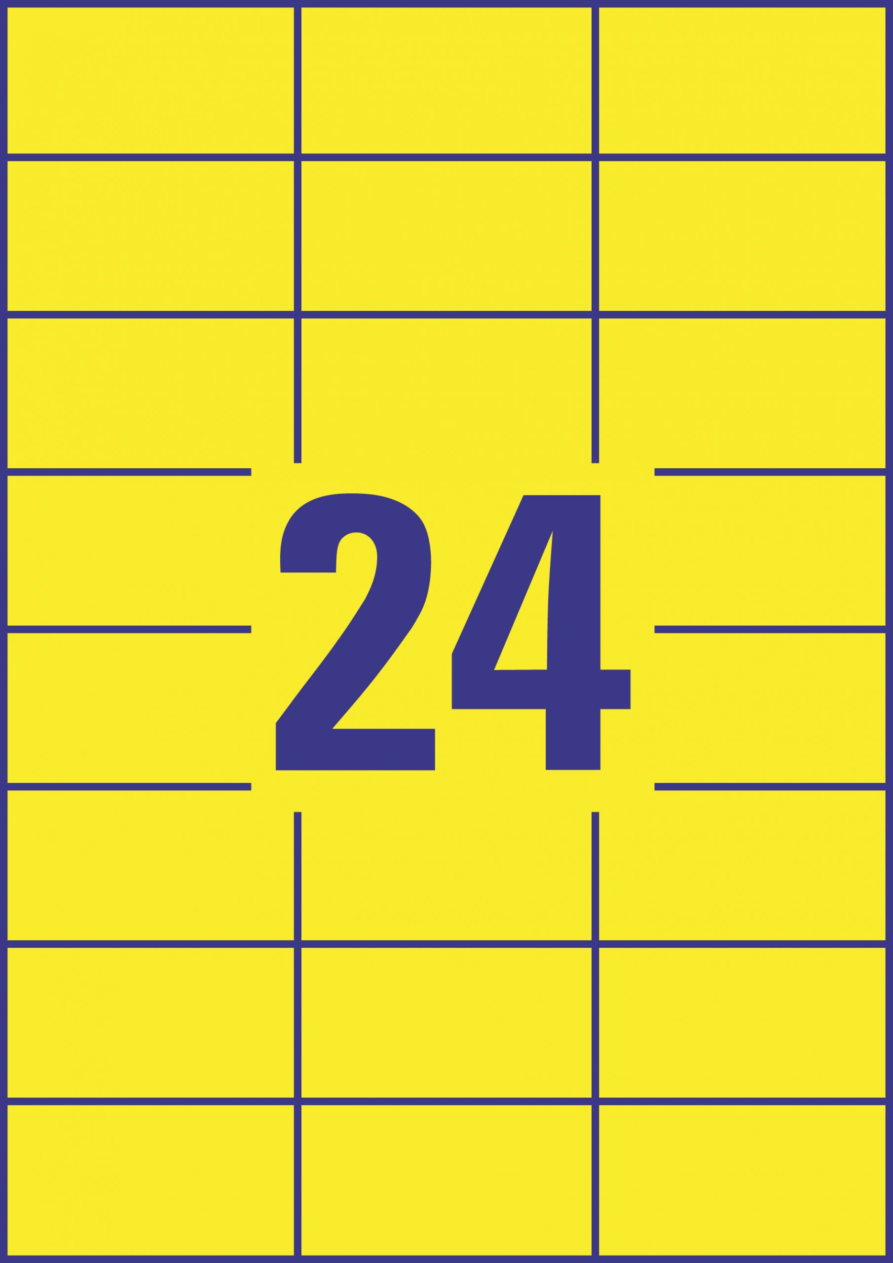 Etykiety Heavy Duty Avery Zweckform; A4, 20 ark./op., 70 x 37 mm, żółte, poliestrowe - obrazek 2