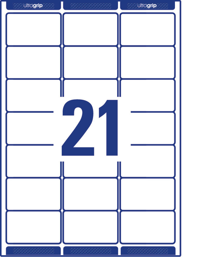 Etykiety adresowe białe Avery Zweckform; A4, 250 ark./op., 63,5 x 38,1 mm - obrazek 2