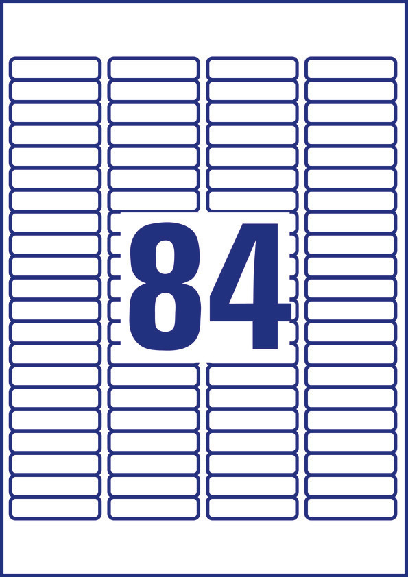 Minietykiety białe Avery Zweckform; A4, 25 ark./op., 46 x 11,1 mm - obrazek 2