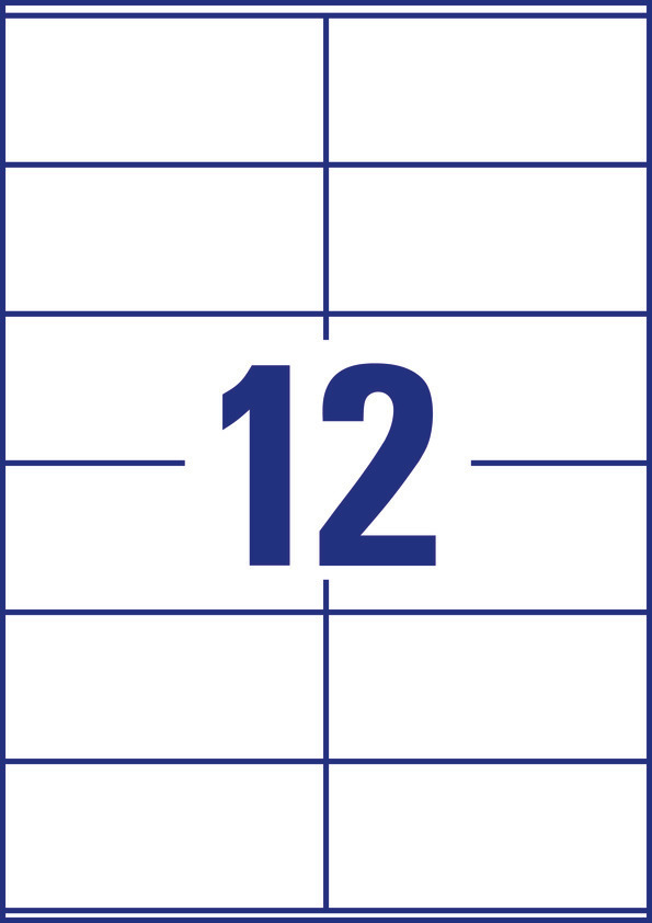 Etykiety papierowe do trudnych powierzchni Avery Zweckform, A4, 20 ark./op., 105 x 48 mm; białe - obrazek 2