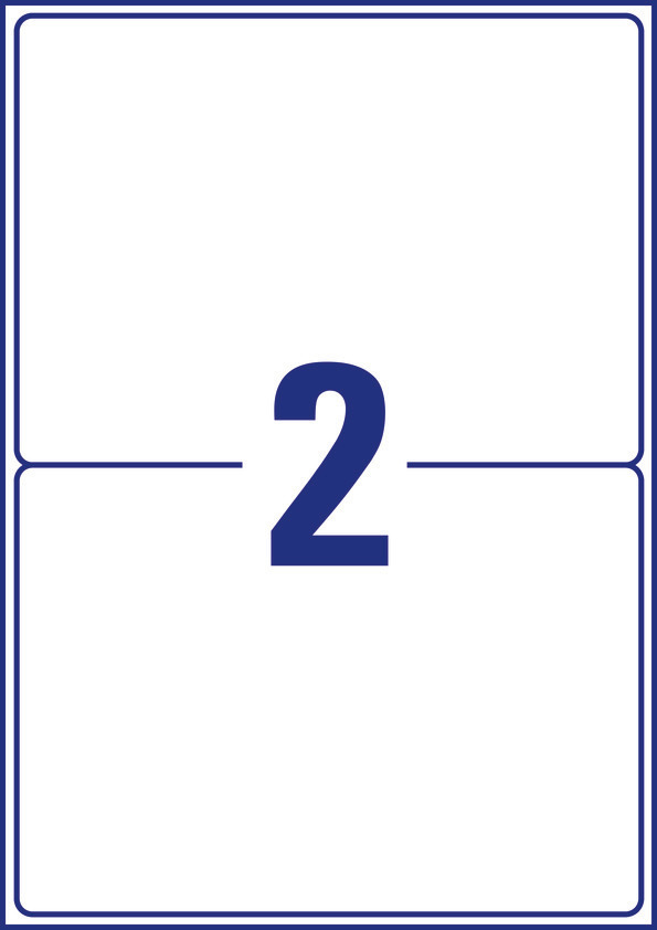 Etykiety wysyłkowe odporne na zmiany pogodowe Avery Zweckform; A4, 25 ark./op., 199,6 x 143,5 mm, białe - obrazek 2