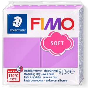 FIMO, Masa plastyczna termoutwardzalna Soft, lawenda, 57g, kostka S 8020-62