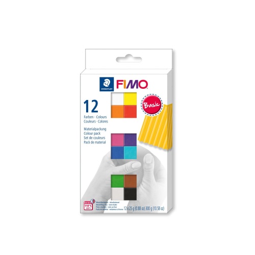 FIMO, Masa plastyczna termoutwardzalna Soft, kolory Natural, zestaw, 25g, 12 kostek S 8023 C12-4