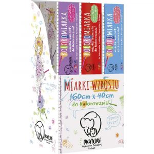 Display (counter) KOLOROMIARKI wzrostu, XL, 6 sztuk, miks 5 wzorów, Monumi M PP-0002 C06