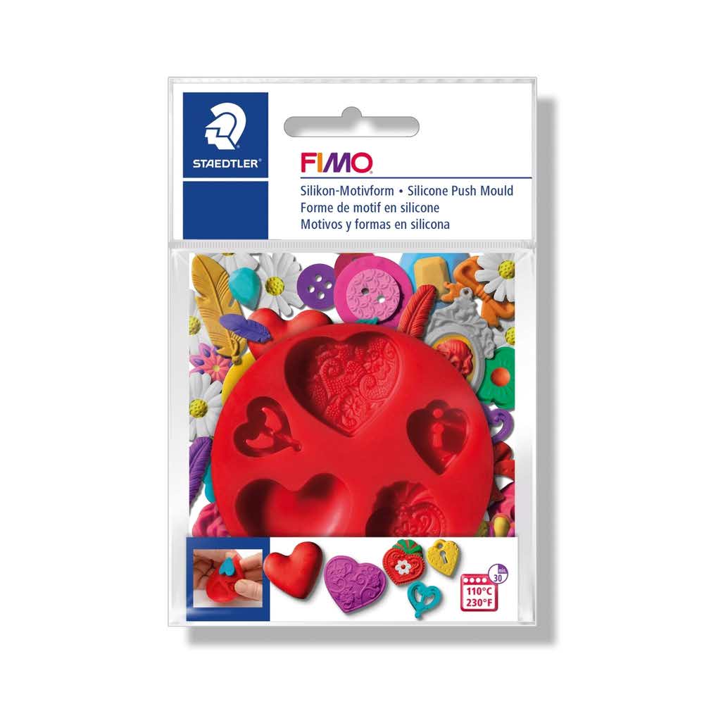FIMO, Forma do masy plastycznej, Serca, silikonowa S 8725 23