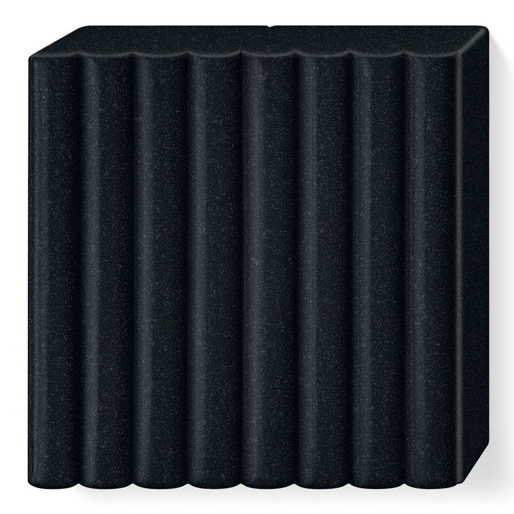 FIMO, Masa plastyczna termoutwardzalna Effect, czarna perłowa, 57g, kostka S 8020-907 - obrazek 2