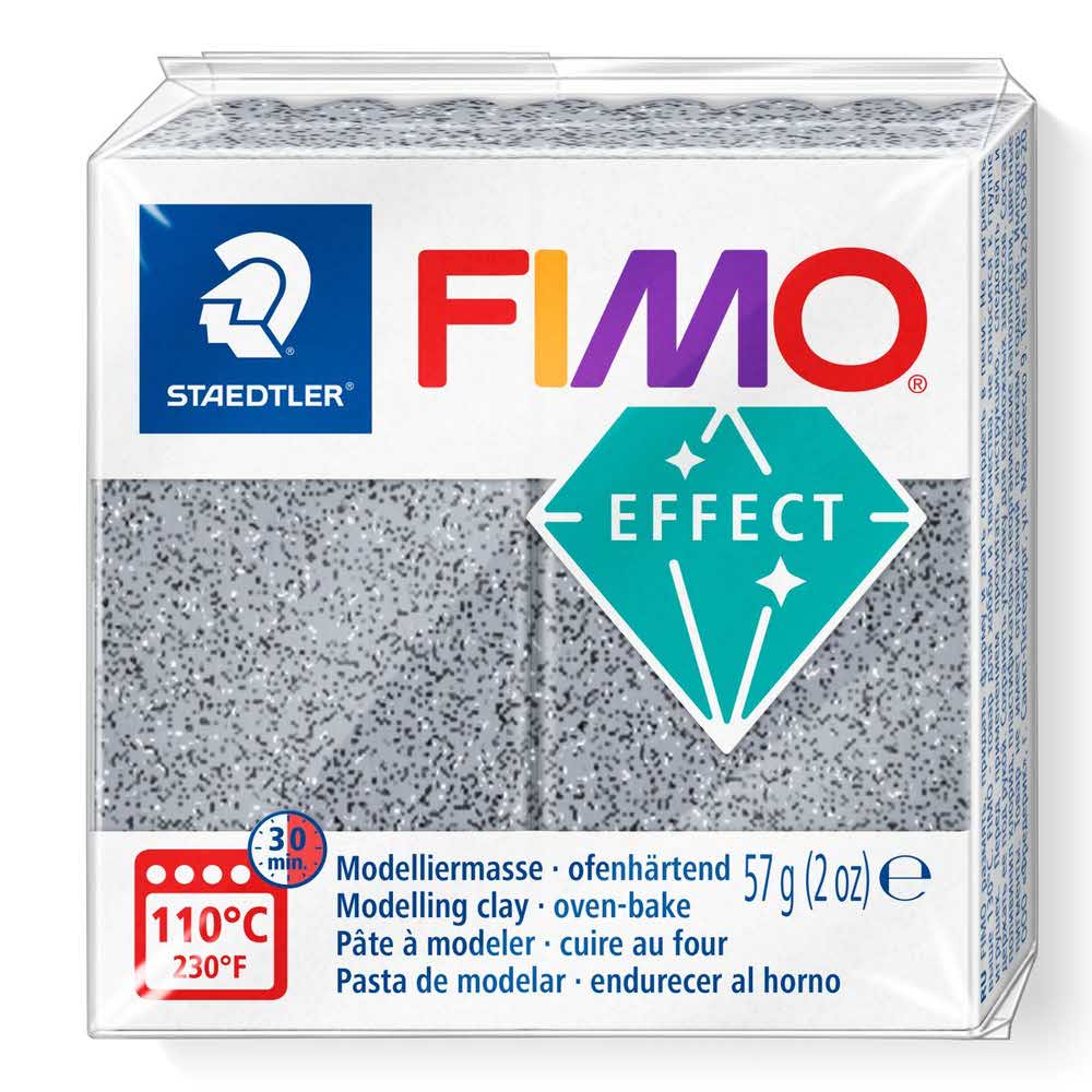 FIMO, Masa plastyczna termoutwardzalna Effect, grafitowa marmurkowa, 57g, kostka S 8020-803