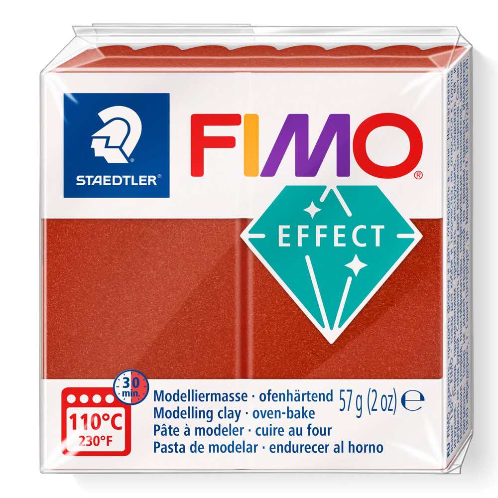 FIMO, Masa plastyczna termoutwardzalna Effect, miedziana metaliczna, 57g, kostka S 8020-27