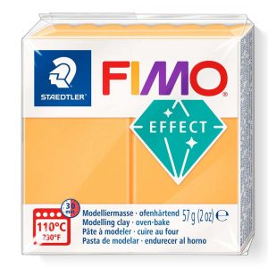 FIMO, Masa plastyczna termoutwardzalna Effect, neon pomarańczowy, 57g, kostka S 8010-401