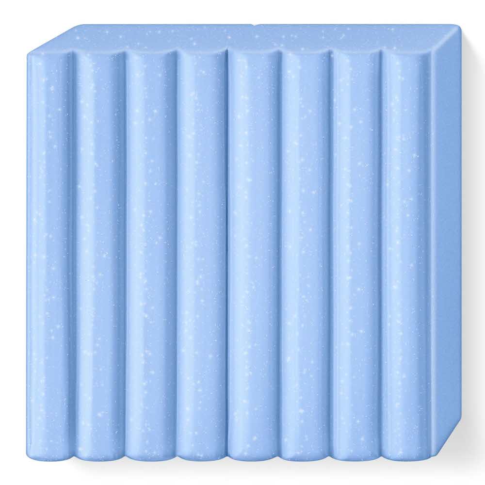 FIMO, Masa plastyczna termoutwardzalna Effect, niebieska agat, przezroczysto perłowa, 57g, kostka S 8020-386 - obrazek 2