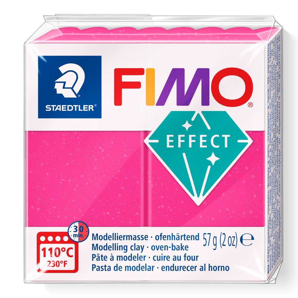 FIMO, Masa plastyczna termoutwardzalna Effect, rubinowa kryształowa, 57g, kostka S 8020-286