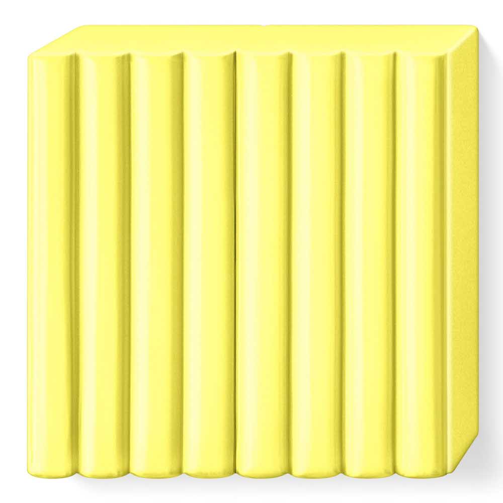 FIMO, Masa plastyczna termoutwardzalna Effect, żółta przezroczysta, 57g, kostka S 8020-104 - obrazek 2