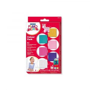 FIMO, Masa plastyczna termoutwardzalna Kids, 42g x 6 kostek, zestaw II S 8032 02
