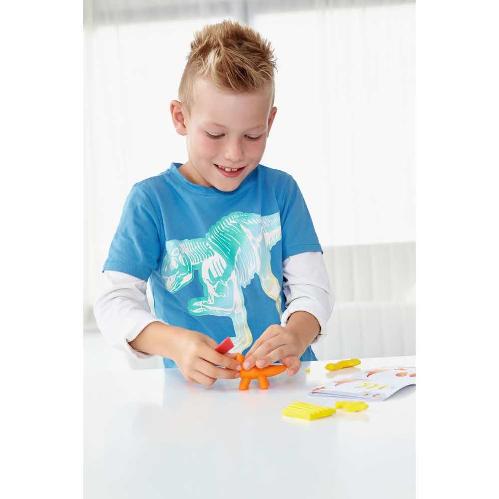 FIMO, Masa plastyczna termoutwardzalna Kids, Form&Play Dinozaury, 42g, 4 kostki, zestaw z akcesoriami S 8034 07 - obrazek 7