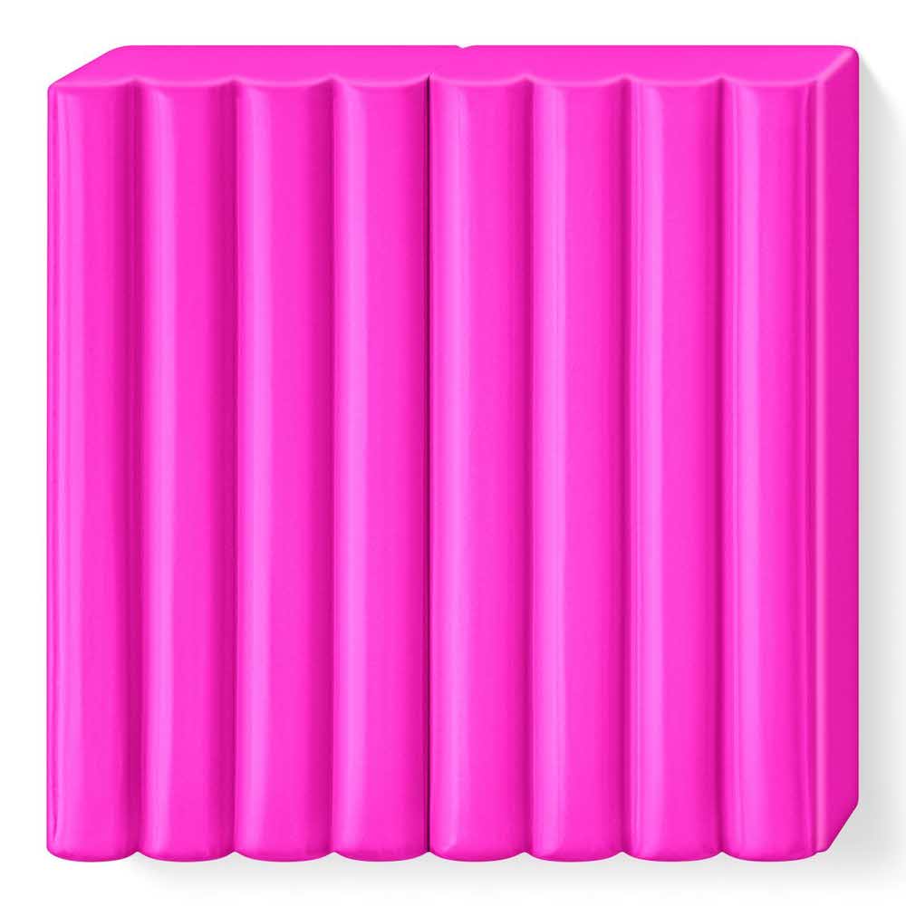 FIMO, Masa plastyczna termoutwardzalna Kids, fuksja, 42g, kostka S 8030-220 - obrazek 2