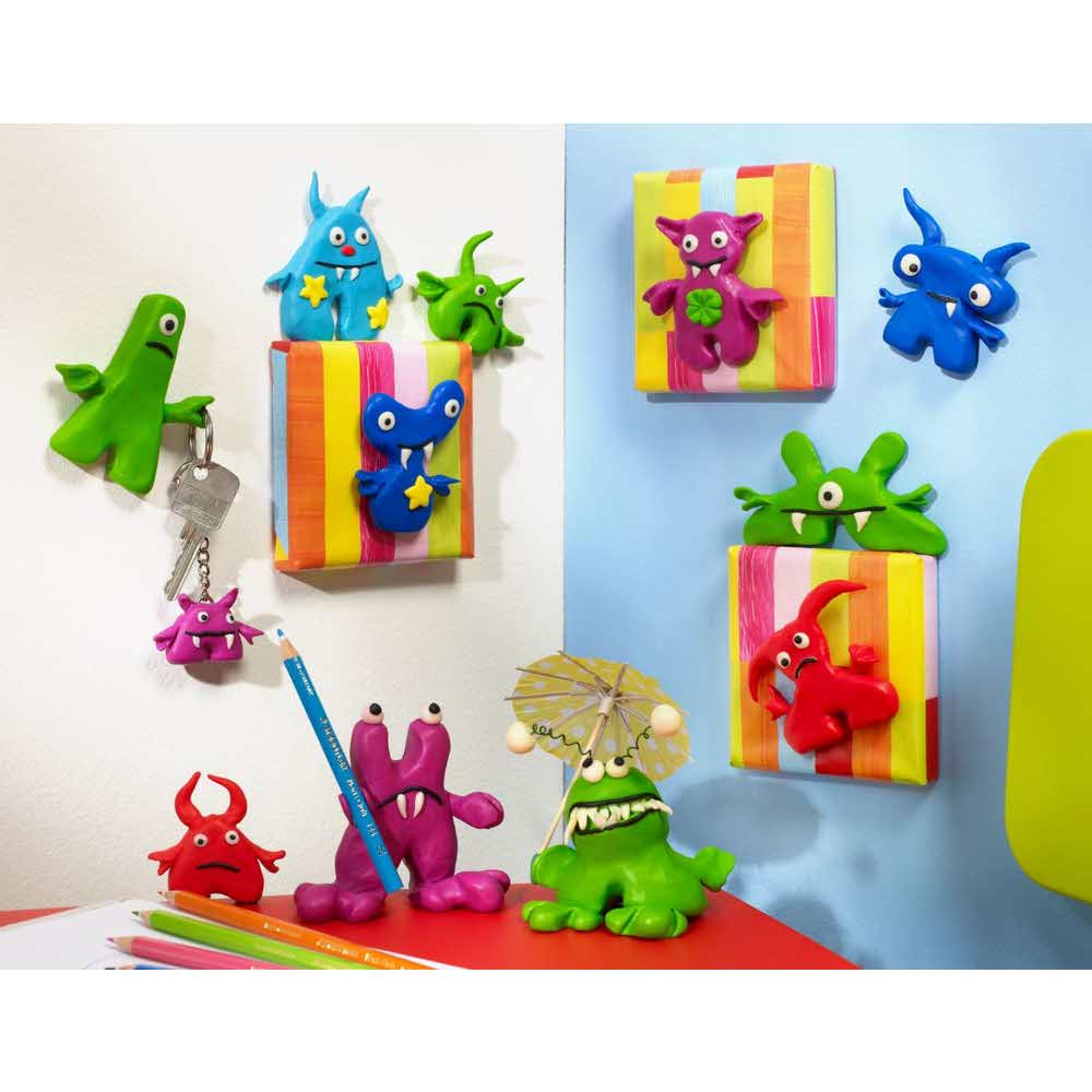 FIMO, Masa plastyczna termoutwardzalna Kids, niebieska, 42g, kostka S 8030-3 - obrazek 5