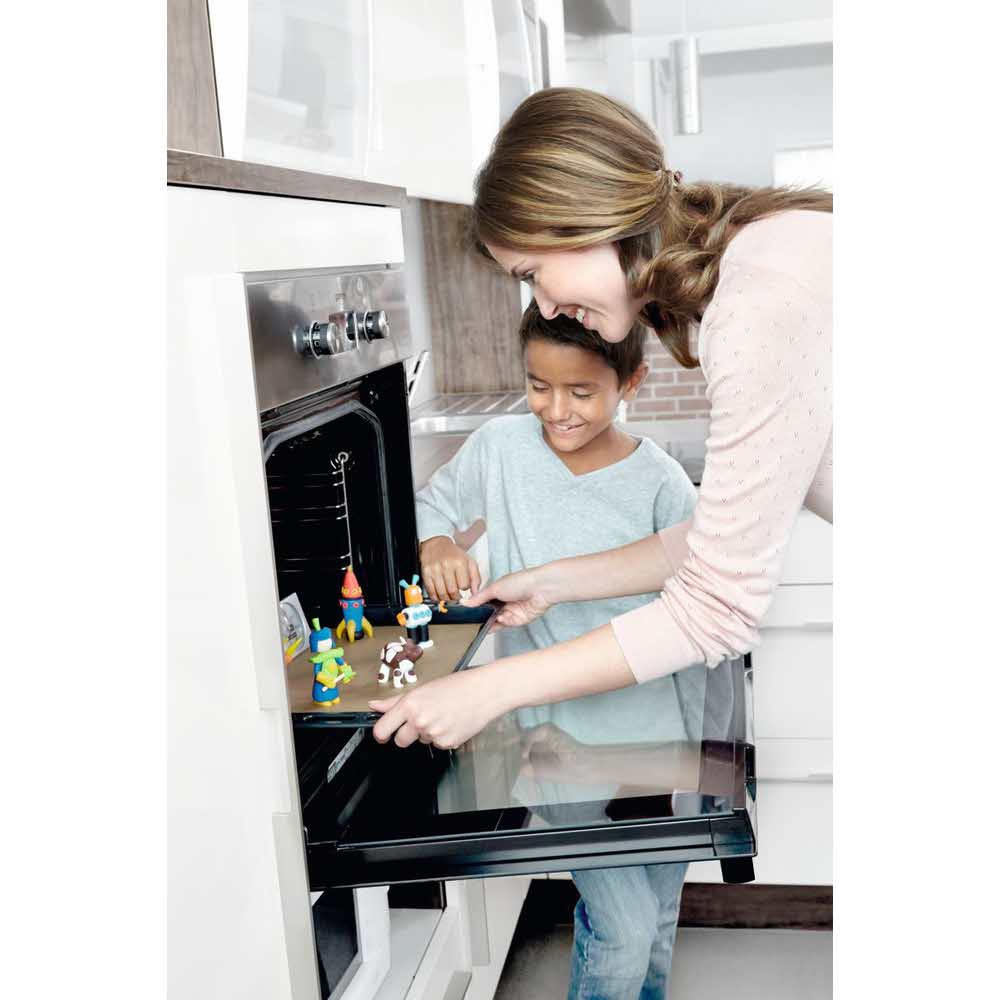 FIMO, Masa plastyczna termoutwardzalna Kids, różowa brokatowa, 42g, kostka S 8030-262 - obrazek 5