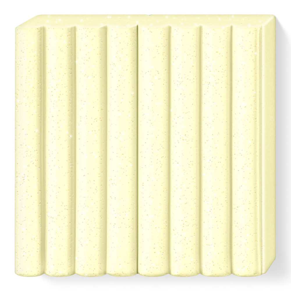 FIMO, Masa plastyczna termoutwardzalna Kids, żółta perłowa, 42g, kostka S 8030-106 - obrazek 2