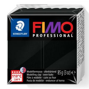FIMO, Masa plastyczna termoutwardzalna Professional, czarna, 85g S 8004-9