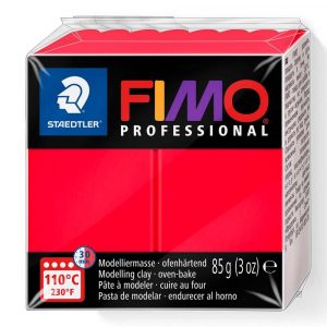 FIMO, Masa plastyczna termoutwardzalna Professional, czerwona, 85g S 8004-200