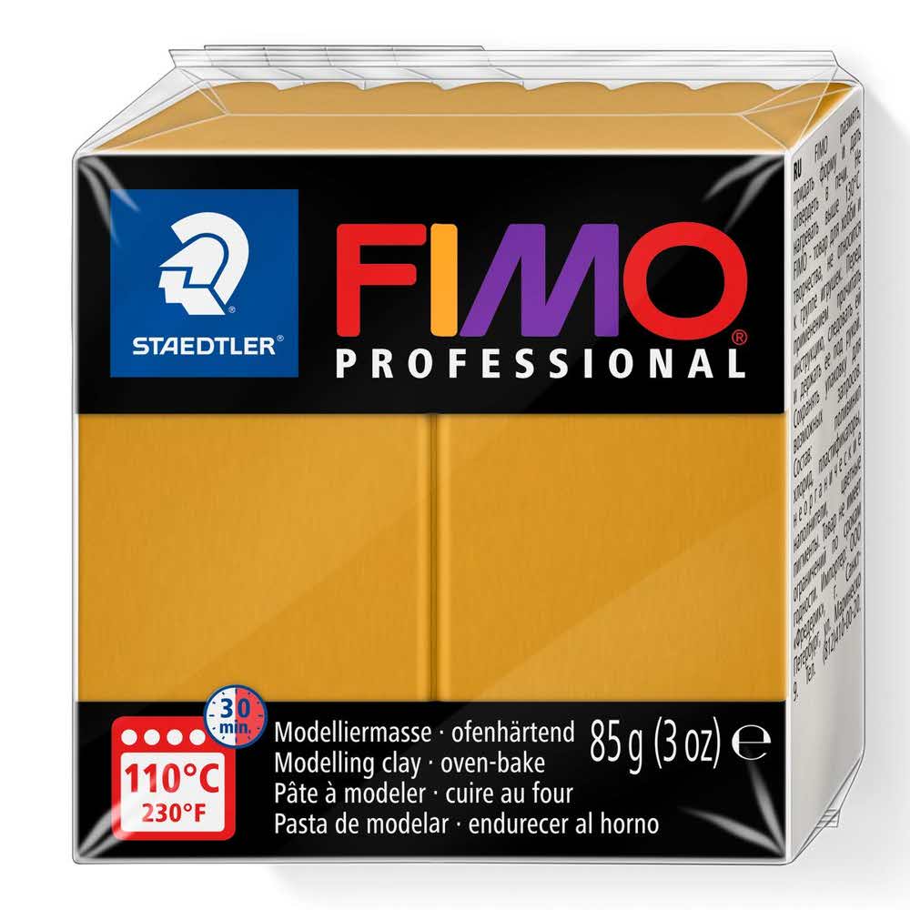 FIMO, Masa plastyczna termoutwardzalna Professional, ochra, 85g S 8004-17