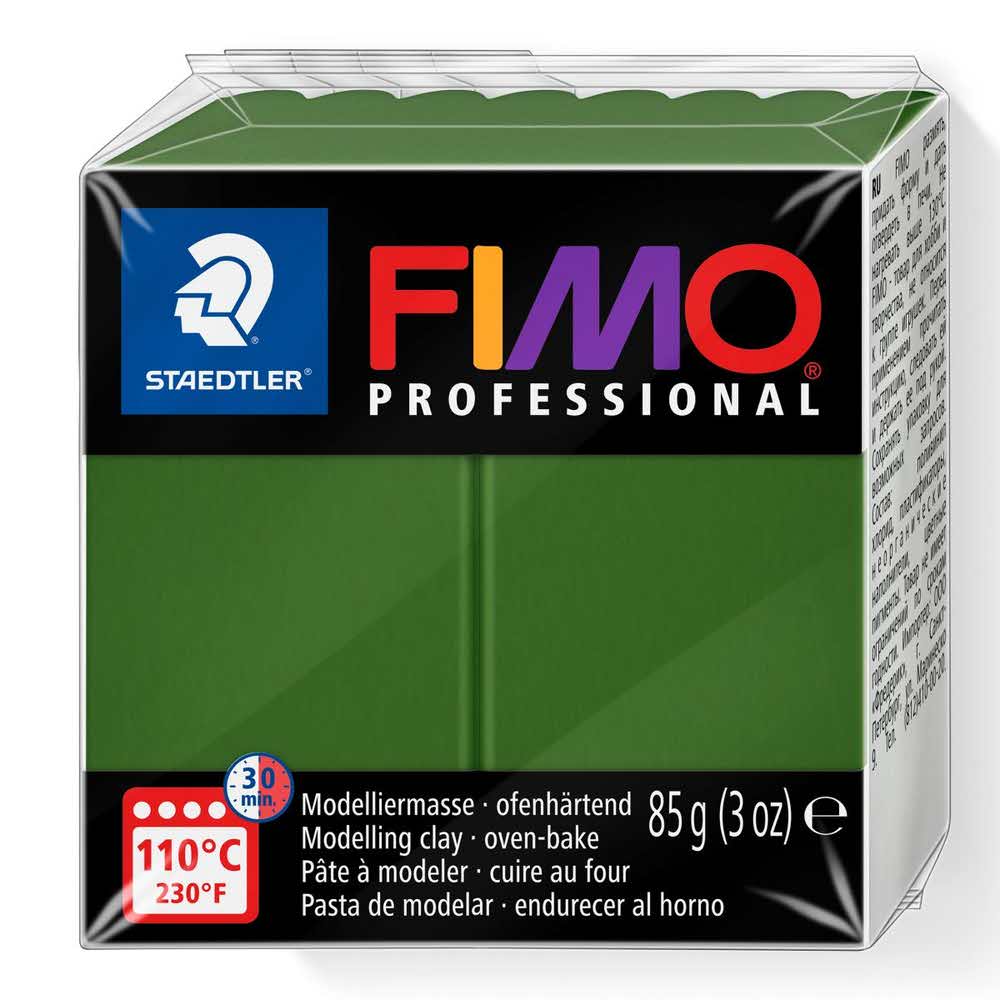 FIMO, Masa plastyczna termoutwardzalna Professional, zieleń liści, 85g S 8004-57