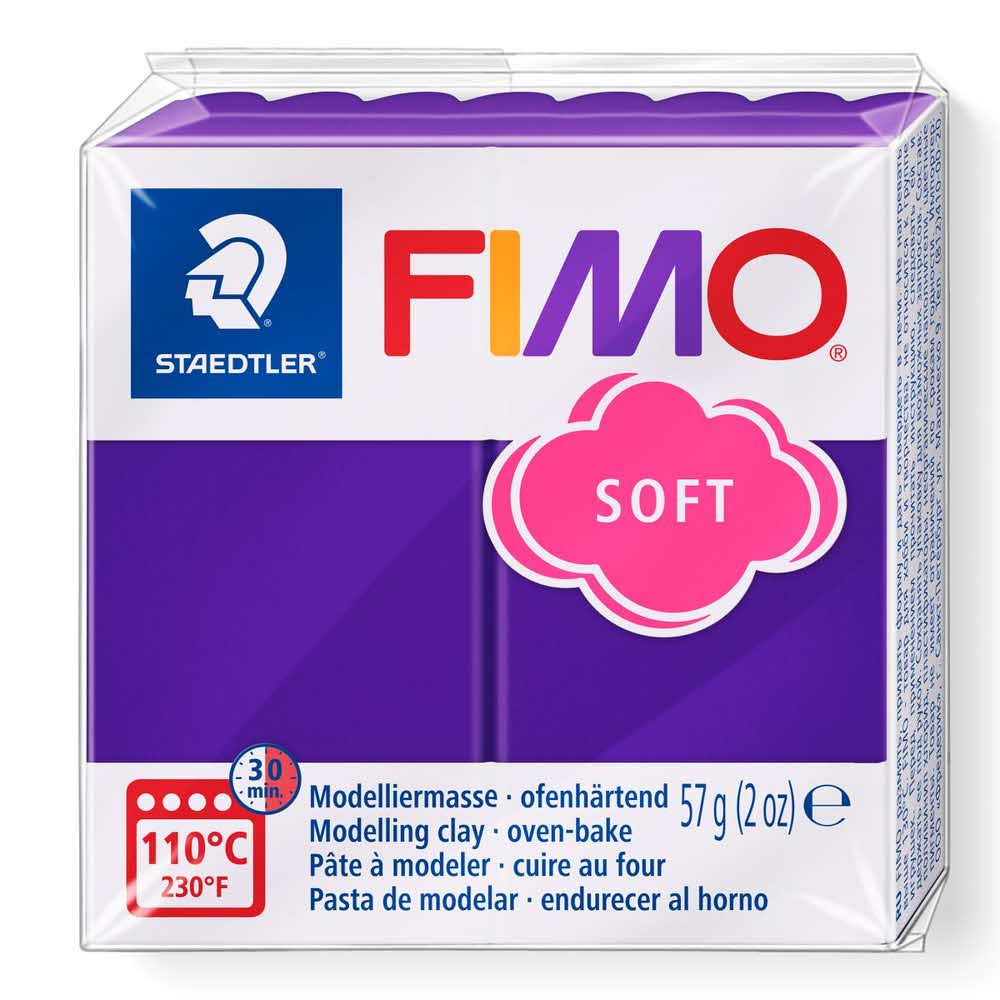 FIMO, Masa plastyczna termoutwardzalna Soft, fiołkowa, 57g, kostka S 8020-63