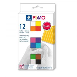 FIMO, Masa plastyczna termoutwardzalna Soft, kolory Basic, zestaw, 25g, 12 kostek S 8023 C12-1