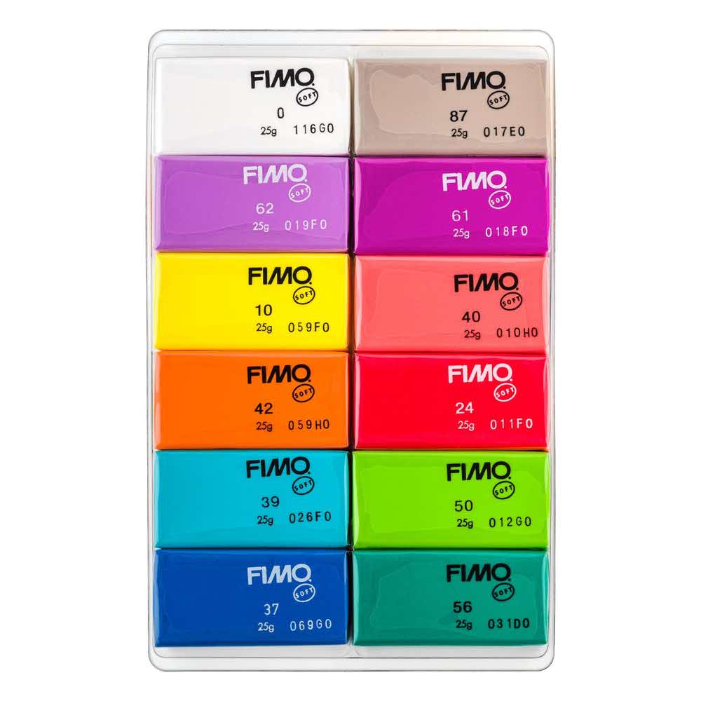 FIMO, Masa plastyczna termoutwardzalna Soft, kolory Brilliant, zestaw, 25g, 12 kostek S 8023 C12-2 - obrazek 2