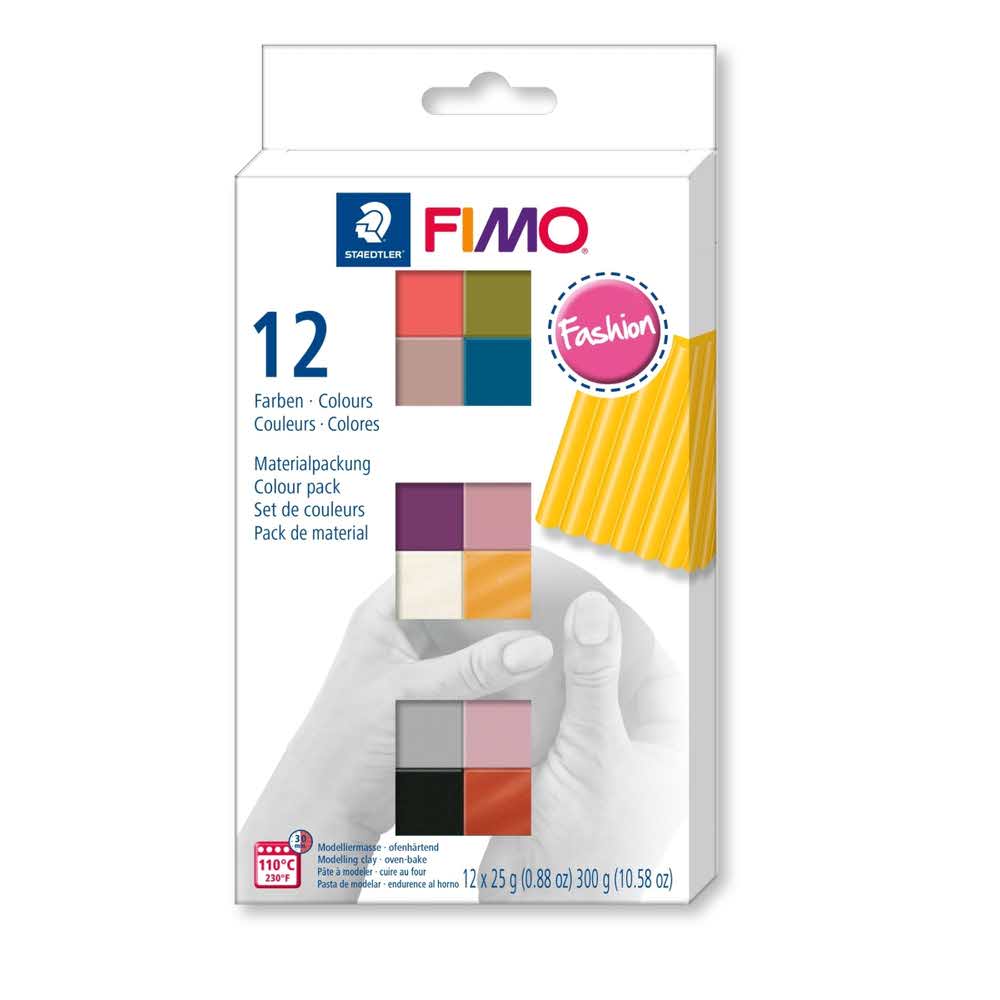 FIMO, Masa plastyczna termoutwardzalna Soft, kolory Fashion, zestaw, 25g, 12 kostek S 8023 C12-5