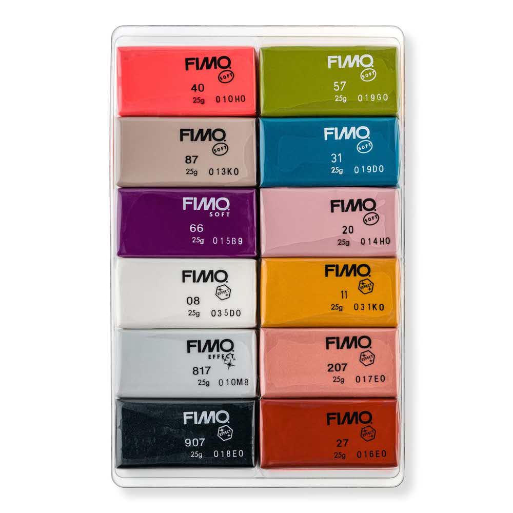 FIMO, Masa plastyczna termoutwardzalna Soft, kolory Fashion, zestaw, 25g, 12 kostek S 8023 C12-5 - obrazek 2