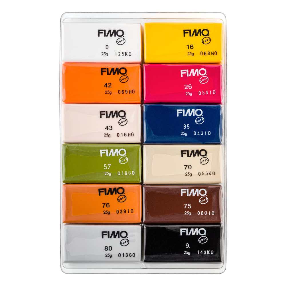 FIMO, Masa plastyczna termoutwardzalna Soft, kolory Natural, zestaw, 25g, 12 kostek S 8023 C12-4 - obrazek 2