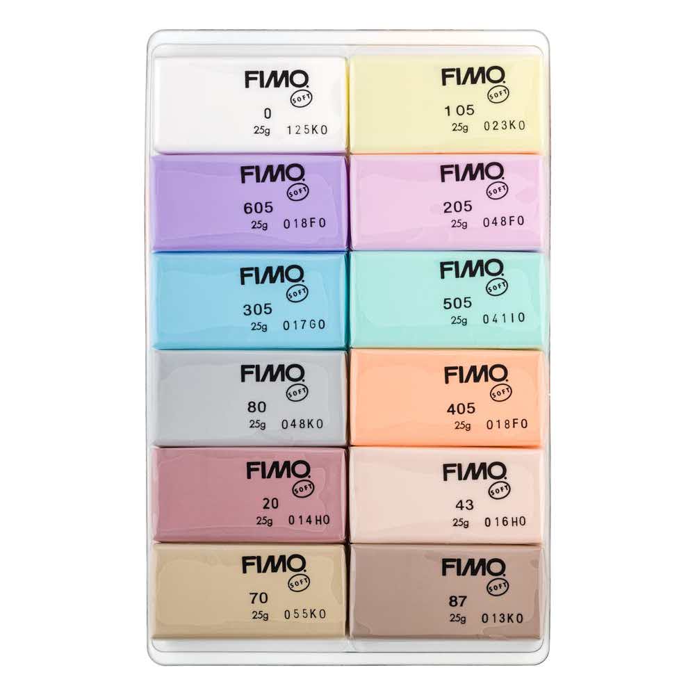 FIMO, Masa plastyczna termoutwardzalna Soft, kolory Pastel, zestaw, 25g, 12 kostek S 8023 C12-3 - obrazek 2