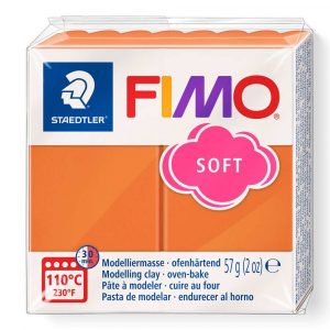 FIMO, Masa plastyczna termoutwardzalna Soft, koniakowa, 57g, kostka S 8020-76