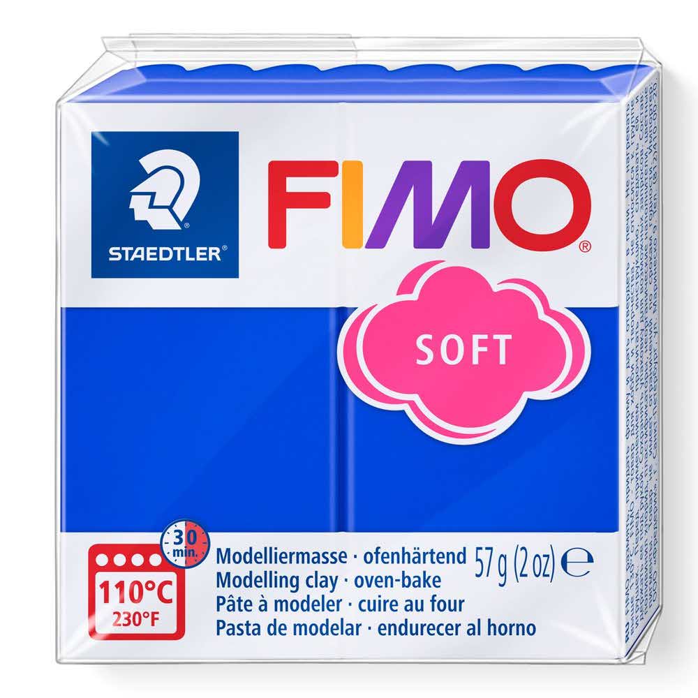 FIMO, Masa plastyczna termoutwardzalna Soft, niebieska, 57g, kostka S 8020-33