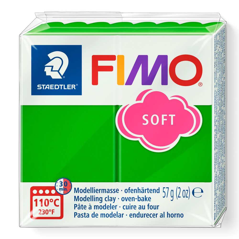 FIMO, Masa plastyczna termoutwardzalna Soft, zielona, 57g, kostka S 8020-53