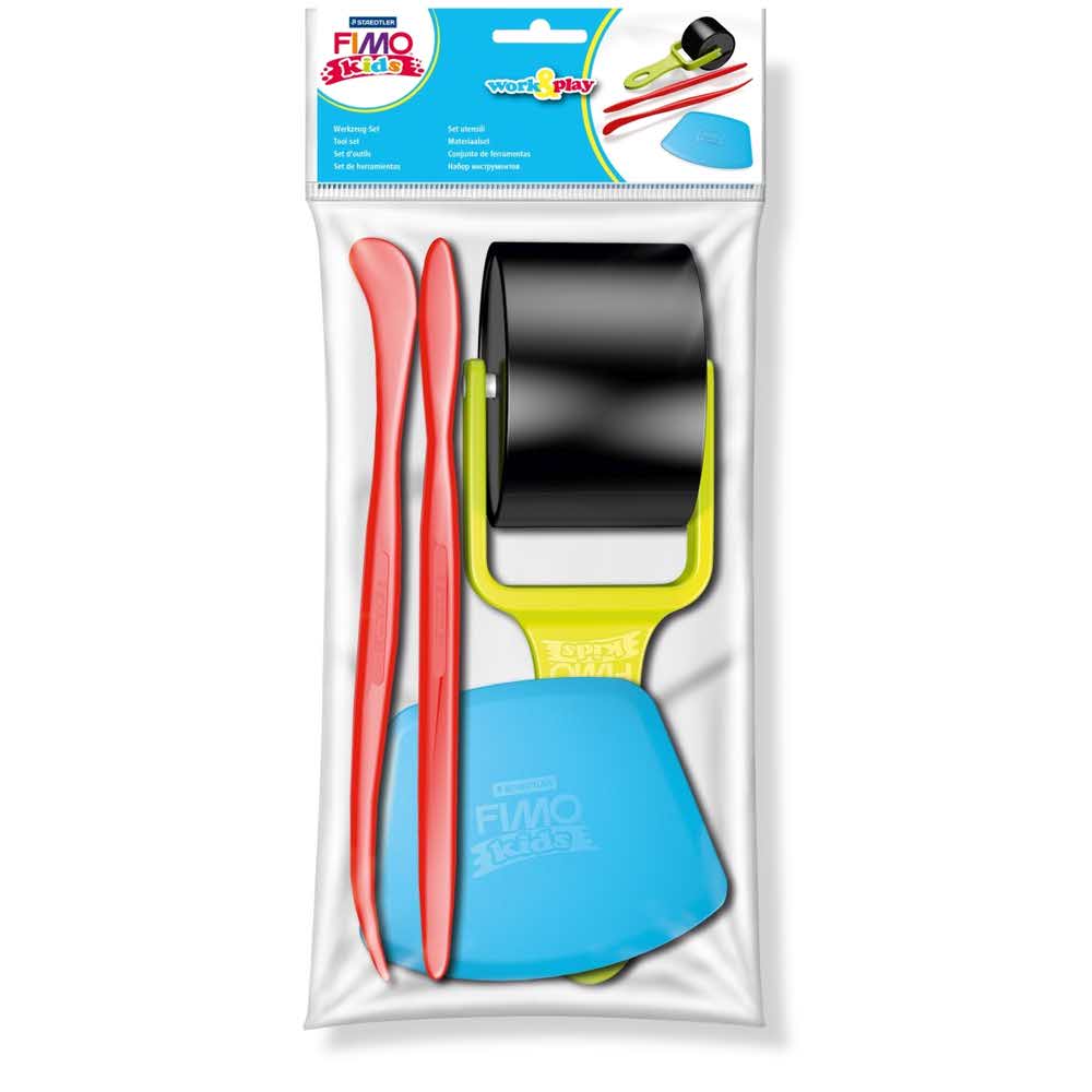 FIMO, Zestaw narzędzi do modelowania, Work&Play, wałeczek, szpatułki, nożyk S 8700 31