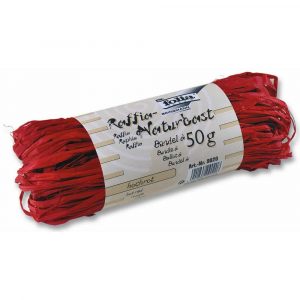 FOLIA, Rafia naturalna, czerwona, 50g FO 90-20