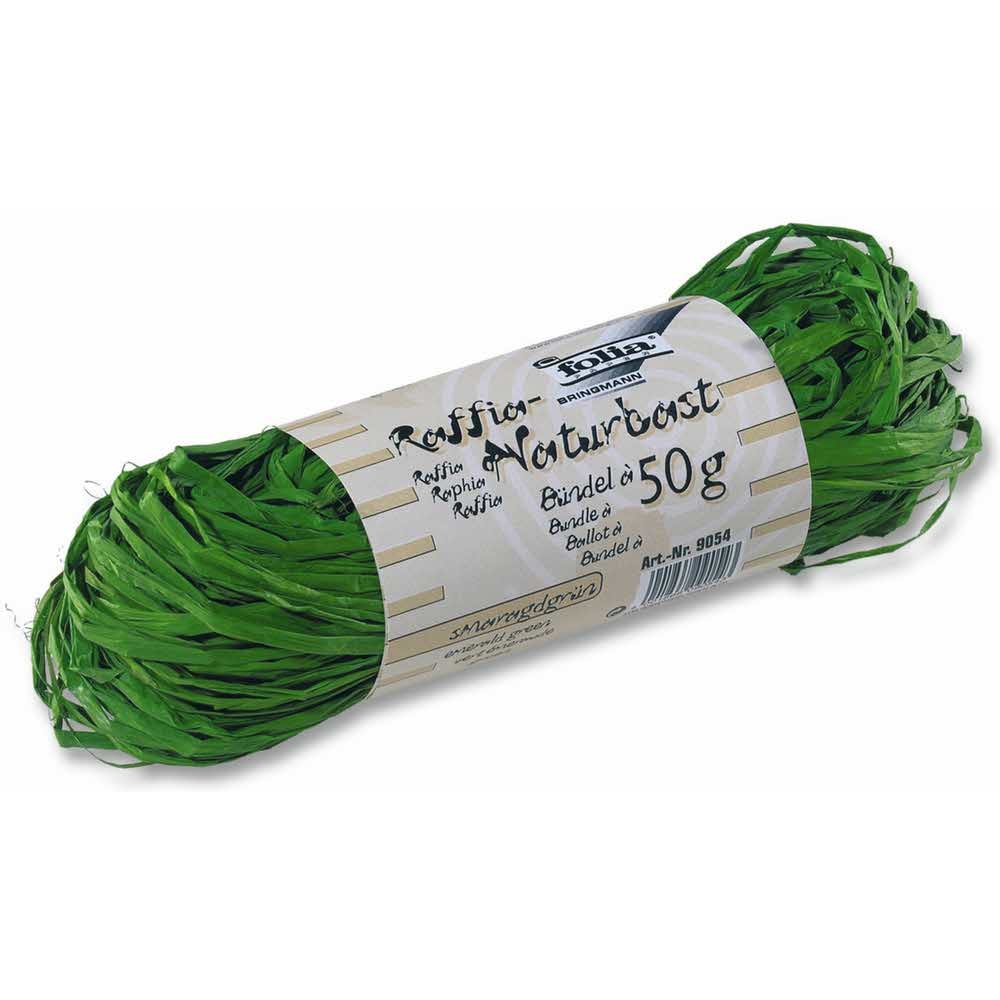 FOLIA, Rafia naturalna, zielona, 50g FO 90-54