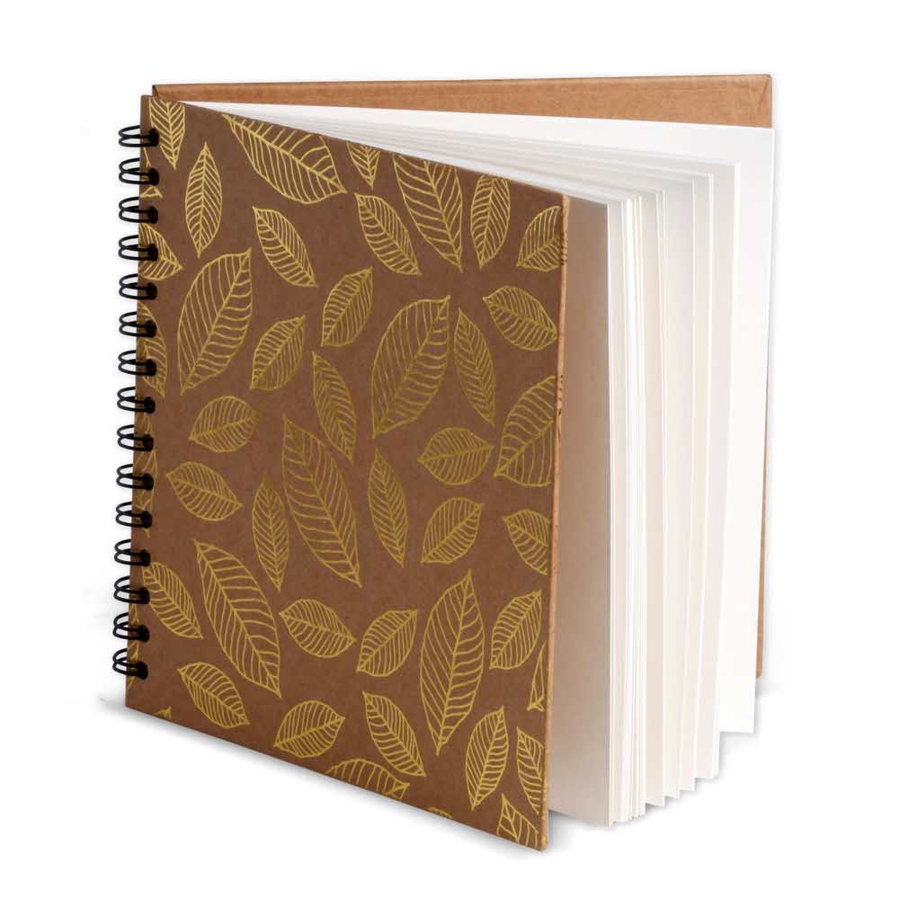 Happy Color, Album na spirali Złote Liście, 30x30 cm, 180g, 30 arkuszy HA 7631 3030-GC30