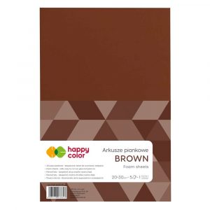 Happy Color, Arkusze piankowe, brązowe, A4, 5 arkuszy HA 7130 2030-75