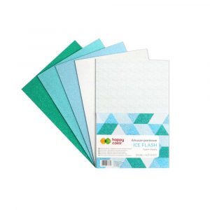 Happy Color, Arkusze piankowe ICE FLASH, 5 kolorów, A4, 5 arkuszy HA 7134 2030-ICE