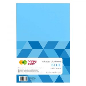 Happy Color, Arkusze piankowe, niebieskie, A4, 5 arkuszy HA 7130 2030-3