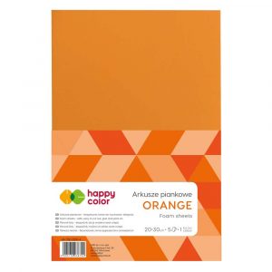 Happy Color, Arkusze piankowe, pomarańczowe, A4, 5 arkuszy HA 7130 2030-4