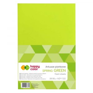 Happy Color, Arkusze piankowe, zielone wiosenne, A4, 5 arkuszy HA 7130 2030-53