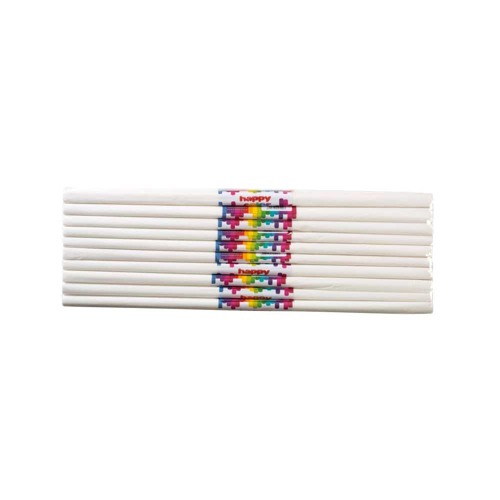 Happy Color, Bibuła marszczona, biała, 50x200 cm, 10 rolek HA 3640 5020-0