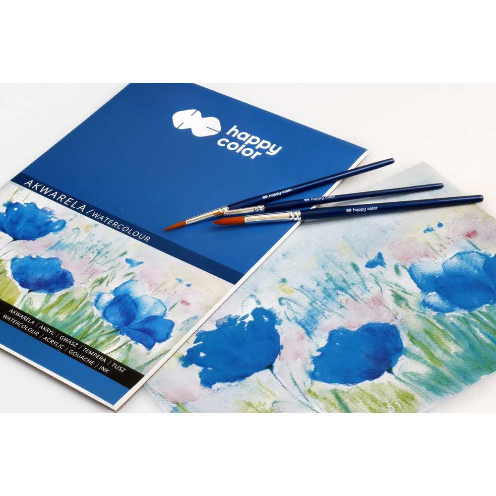 Happy Color, Blok akwarelowy ART, biały, A5, 250g, 10 arkuszy HA 3725 1520-A10 - obrazek 2