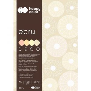 Happy Color, Blok Deco Ecru, 4 kolory, A5, 170g, 20 arkuszy HA 3717 1520-092