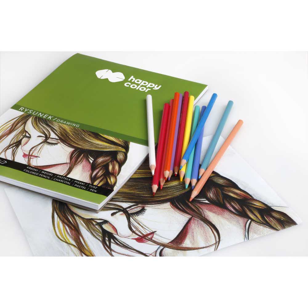 Happy Color, Blok do rysunku ART, biały, A3, 300g, 15 arkuszy HA 3730 3040-A15 - obrazek 2